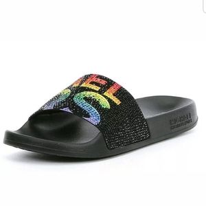 michael kors rainbow slides